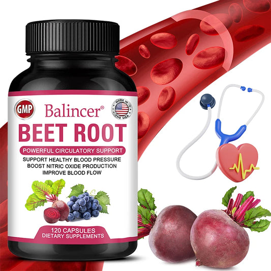 Beet Root Capsules Dietary Supplement, 30/60/120 Count